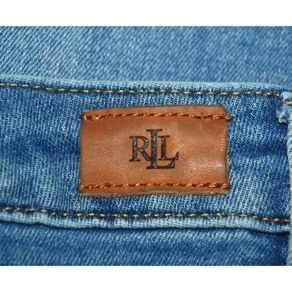 Lauren Ralph Lauren Jeans Size 20W Regal Straight Crop Stretch Denim Raw Hem - Picture 8 of 12